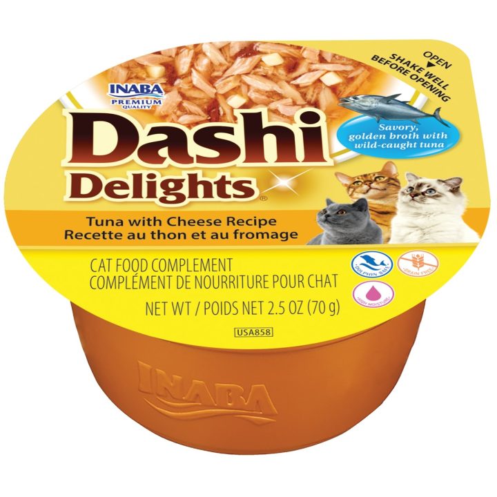 INABA Dashi Delights Tonno con ricetta al formaggio - cibo umido per gatti - 70g
