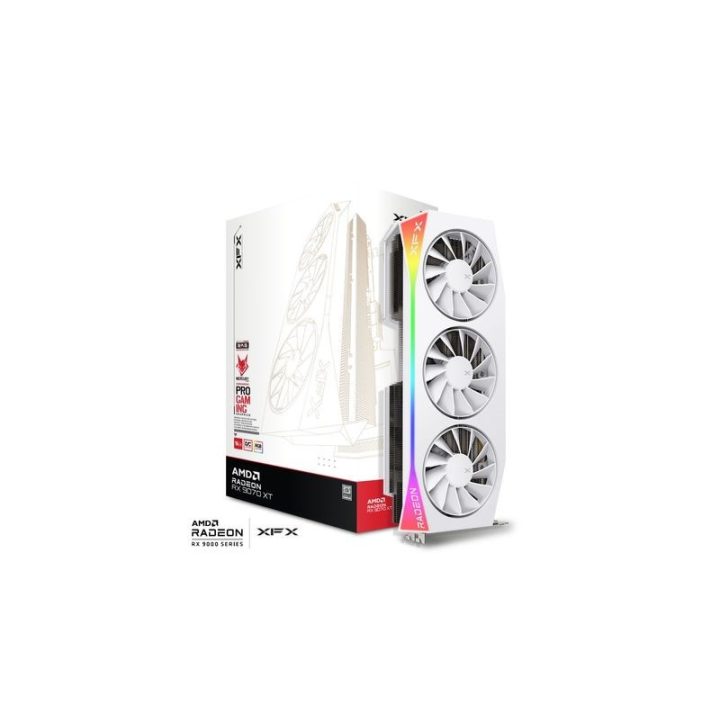 Scheda grafica XFX Mercury RX 9070XT OC bianca G RGB 16