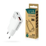 Caricabatterie everActive GaN SUPER SLIM SC-340Q USB QC3.0 e USB-C PD 20W