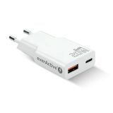 Caricabatterie everActive GaN SUPER SLIM SC-340Q USB QC3.0 e USB-C PD 20W