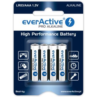 Batterie alcaline everActive Pro Alkaline LR6 AA - blister card - 4 pezzi