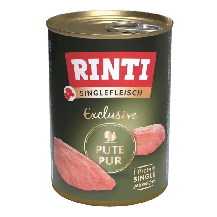 RINTI Singlefleisch Exclusive Tacchino - cibo umido per cani - 400g