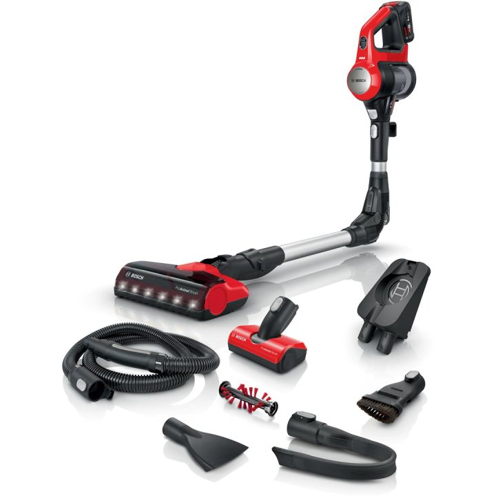 Bosch BCS711PET scopa elettrica batteria secco senza sacchetto 0.3 L nero rosso 3 Ah