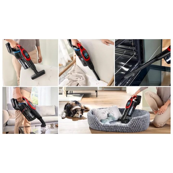 Bosch BCS1041PET scopa elettrica batteria secco HEPA senza sacchetto 0.4 L 23.5 W nero rosso 4 Ah