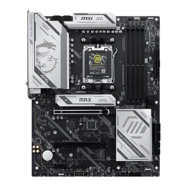 MSI MAG X870E Scheda madre GAMING MAX WIFI /AMD X870/DDR5/SATA3/M.2/USB4/WiFi/BT/PCIe5.0/AM5/ATX
