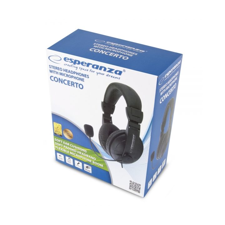 Esperanza EH103 cuffie/cuffia fascia nero