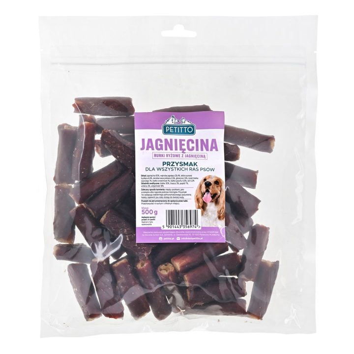 PETITTO Bastoncini con agnello - snack per cani - 500g