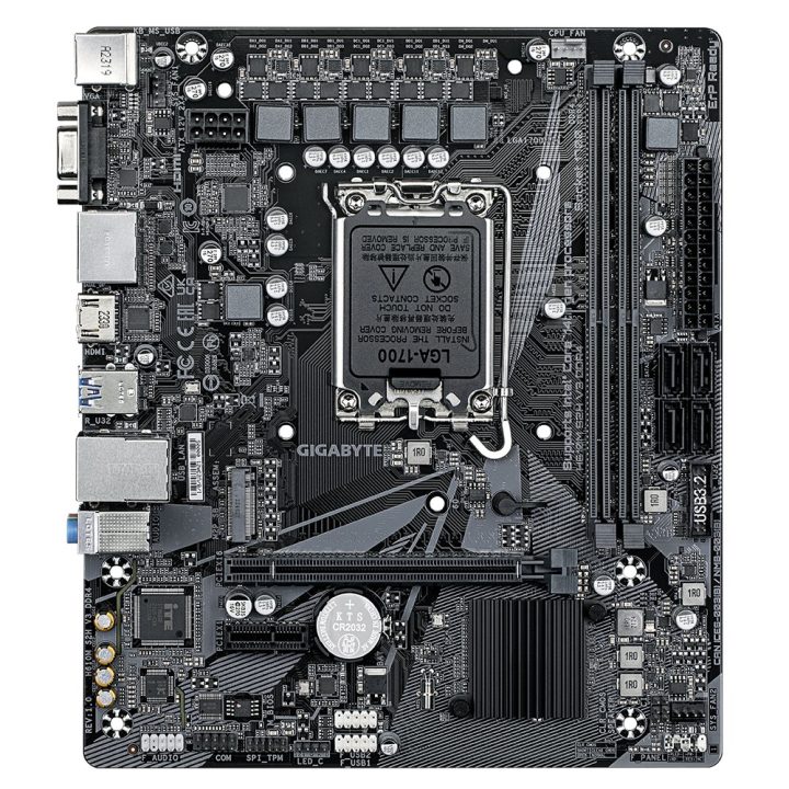 Gigabyte H610M S2H V3 DDR4 scheda madre - supporta processori Intel Core 14ª generazione 4+1+1 ibrido digitale VRM fino a 3200MH