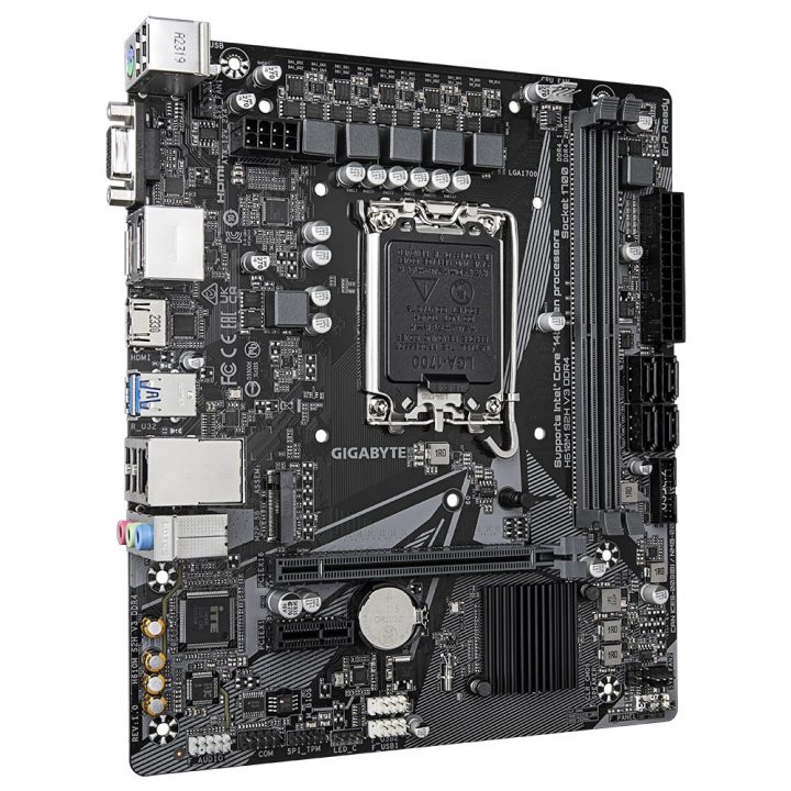 Gigabyte H610M S2H V3 DDR4 scheda madre - supporta processori Intel Core 14ª generazione 4+1+1 ibrido digitale VRM fino a 3200MH
