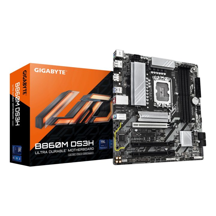 GIGABYTE B860M DS3H Scheda madre - CPU Intel Core Ultra Series 5+1+2+1 Phases VRM fino a 9066MHz DDR5 1xPCIe 5.0 + 1xPCIe 4.0 M.