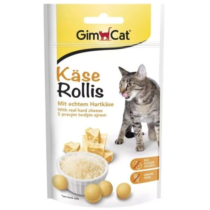 GIMCAT Käse-Rollis Crunchy Cheese Bites - snack per gatti – 40g