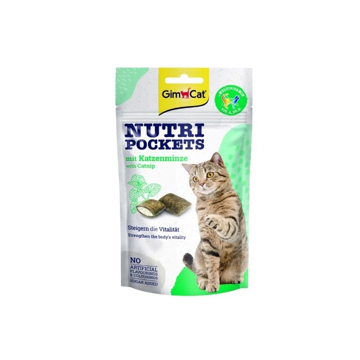 GIMCAT Nutri pockets Menta gatta - snack per gatti - 60g