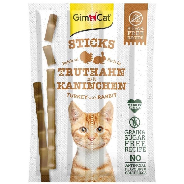 GIMCAT Sticks tacchino e coniglio - snack per gatti - 4pcs