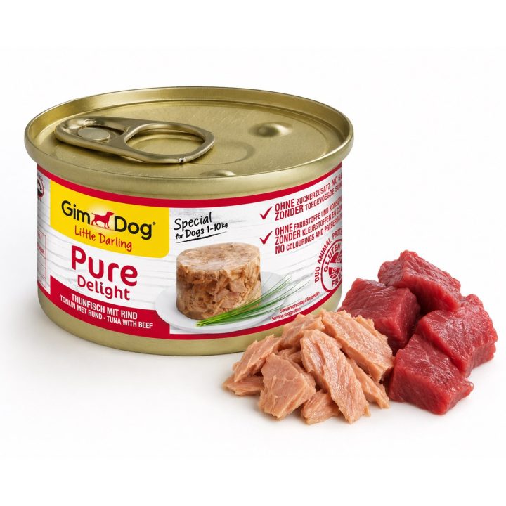 GIMDOG Little Darling Pure Delight Tonno con manzo - cibo umido per cani - 85g