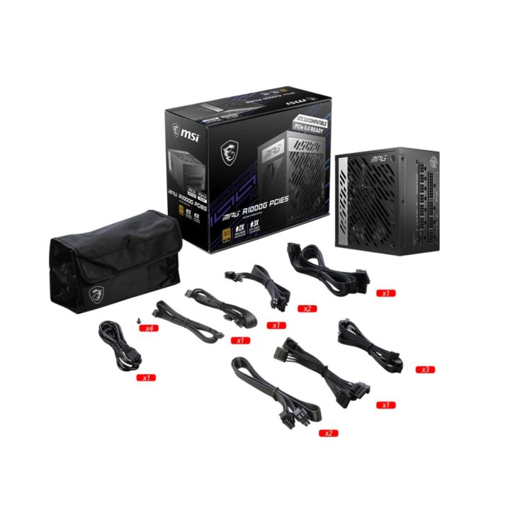 Alimentatore MSI MPG A1000G PCIE5 1000 W 20+4 pin ATX ATX Nero