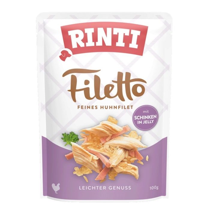 RINTI Filetto filetto di pollo con prosciutto - cibo umido per cani - 100g