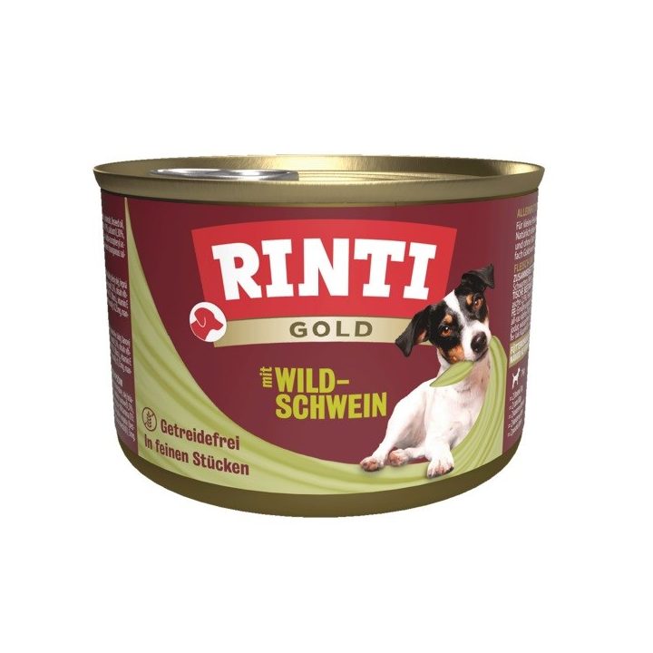 RINTI Gold cinghiale - cibo umido per cani - 185g