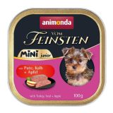 ANIMONDA Vom Feinsten Junior Mini Tacchino con vitello e mela - cibo umido per cani - 100g