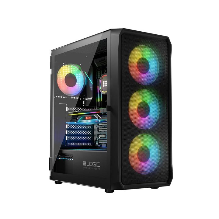 Logic PORTOS ARGB MINIDI USB 3.0 Case nero