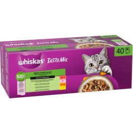 WHISKAS Tasty Mix Chef's Selection in Sauce – cibo umido per gatti – 40x85g