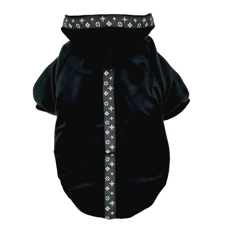 PCHEŁKA Velvet Nero - abbigliamento per cani - taglia S