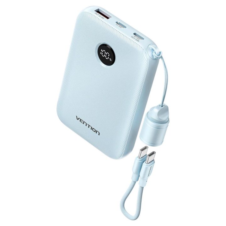 Vention 10000mAh Powerbank 2xUSB-C 1xUSB-A 22.5W blu