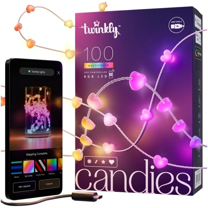 Luci natalizie per albero Twinkly Candies LED TWKH100RGB-T 6 m