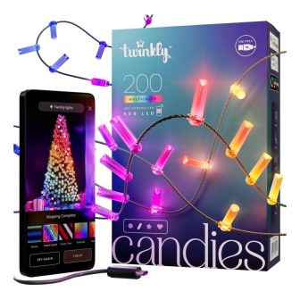 Luci di Natale Twinkly Candies LED TWKC200RGB-G forma candela