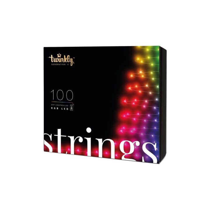 TWINKLY Strings 100 (TWS100STP-BEU) Luci natalizie intelligenti per albero 100 LED RGB 8 m