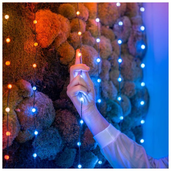 Luci natalizie per albero Twinkly Candies LED TWKP100RGB-T 6 m 100 a forma di perla