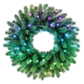 Twinkly corona preilluminata 50 RGB LED filo verde spina tipo C
