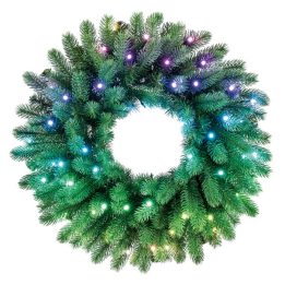 Twinkly corona preilluminata 50 RGB LED filo verde spina tipo C