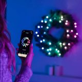 Twinkly corona preilluminata 50 RGB LED filo verde spina tipo C