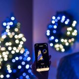 Twinkly corona preilluminata 50 RGB LED filo verde spina tipo C
