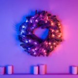 Twinkly corona preilluminata 50 RGB LED filo verde spina tipo C