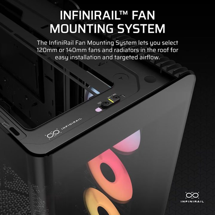 Corsair 4500X RS-R ARGB vetro temperato Mid-Tower nero Midi Tower