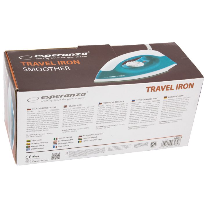 Esperanza EHI001 Ferro da stiro a secco piastra antiaderente 1200 W blu bianco