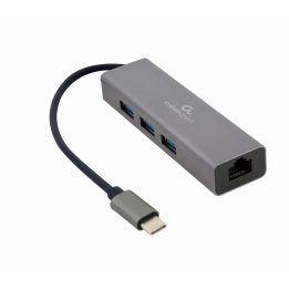 Gembird A-CMU3-LAN-01 USB-C Gigabit adattatore di rete con hub USB 3.1 a 3 porte