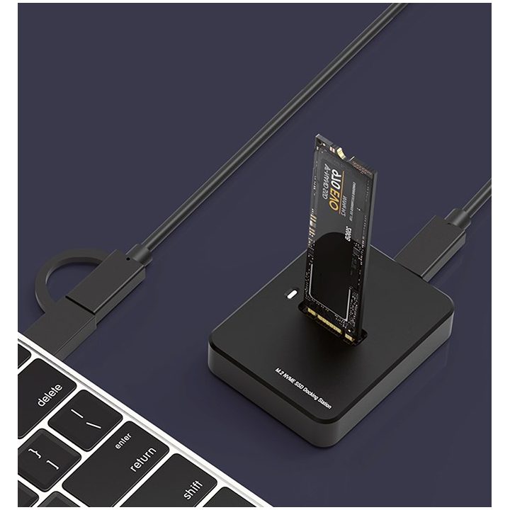 Gembird DD-U3M2 Stazione di aggancio drive storage USB 3.2 Gen 1 (3.1 Gen 1) Type-C Nero