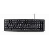 Gembird KB-U-103-RU Tastiera Office USB QWERTY Inglese Russo Nero