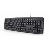 Gembird KB-U-103-RU Tastiera Office USB QWERTY Inglese Russo Nero