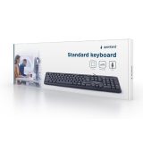 Gembird KB-U-103-RU Tastiera Office USB QWERTY Inglese Russo Nero