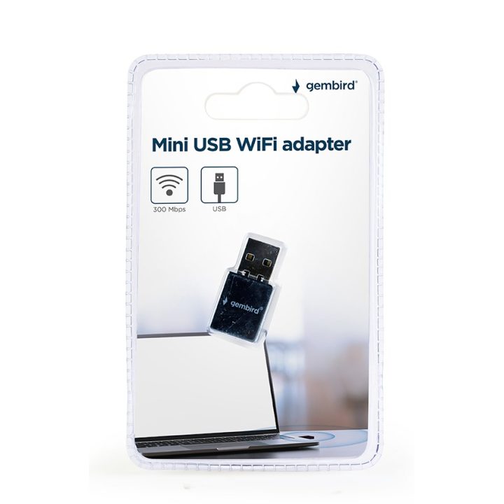 Gembird WNP-UA300-01 Mini USB WiFi adattatore 300 Mbps