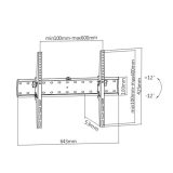 Gembird WM-70T-02 TV supporto/staffa 177.8 cm (70 ) Nero