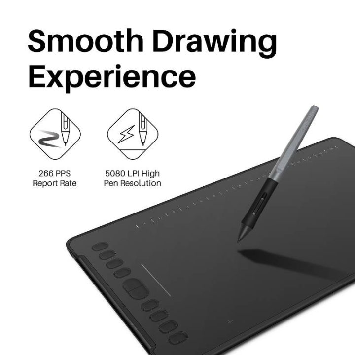 HUION H1161 tavoletta grafica 5080 lpi 279.4 x 174.6 mm USB nero