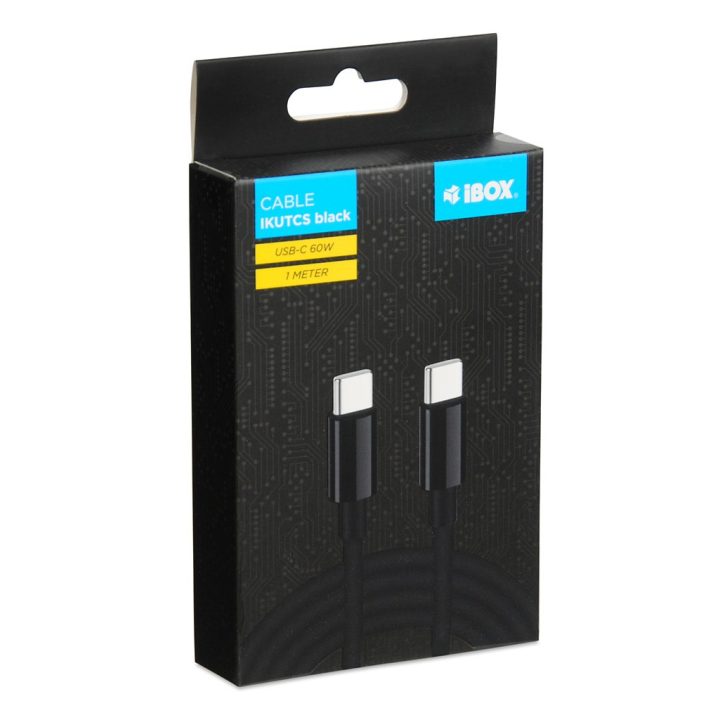 Cavo iBOX IKUTC USB-C 60W 1m nero