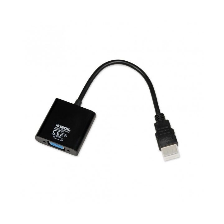 iBox IAHV01 adattatore cavo video HDMI tipo A (standard) VGA (D-Sub) nero