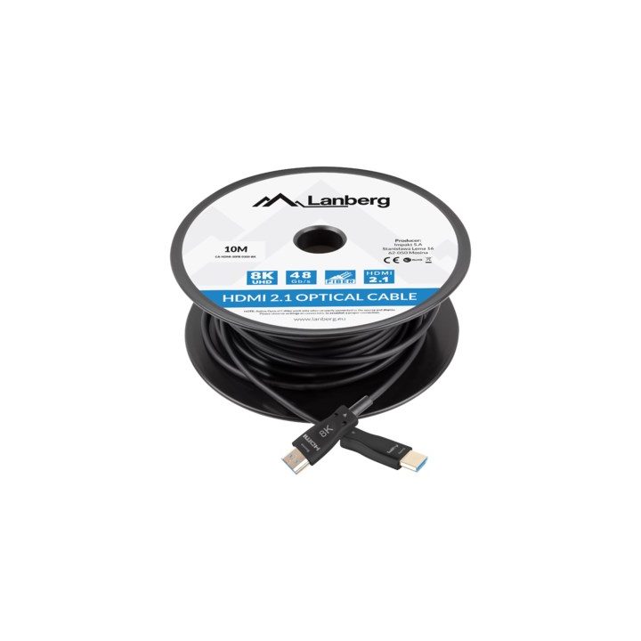 LANBERG HDMI CAVO LANBERG HDMI CAVO M/M V2.1 10M OPTICAL AOC NERO