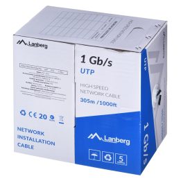 LANBERG UTP CAVO 1GB/S 305M FILO CCA NERO