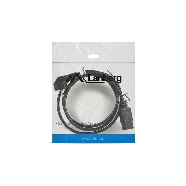 Lanberg CA-C19C-10CC-0018-BK cavo di alimentazione Nero 1.8 m CEE7/7 C19 accoppiatore